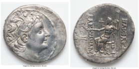 SELEUCID KINGDOM. Alexander II Zabinas (128-122 BC). AR tetradrachm (30mm, 16.08 gm, 12h). Choice Fine. Antioch on the Orontes. Diademed head of Alexa...