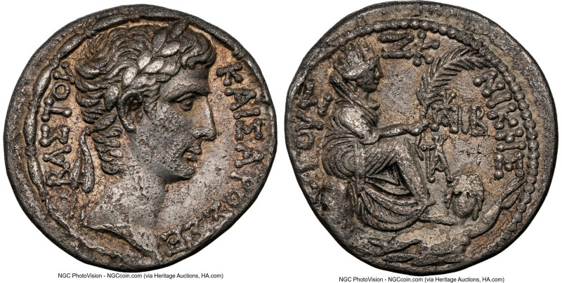 SYRIA. Antioch. Augustus (27 BC-AD 14). AR tetradrachm (27mm, 14.79 gm, 11h). NG...