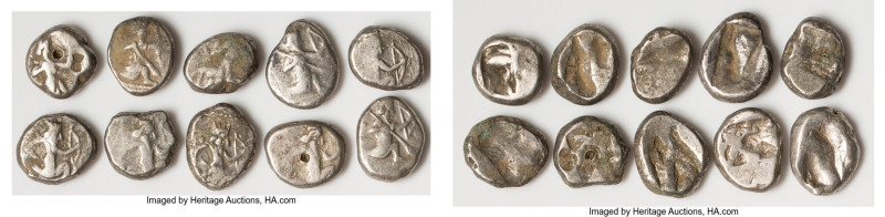 ANCIENT LOTS. Greek. Achaemenid Persia. Ca. 5th-4th century BC. Lot of ten (10) ...