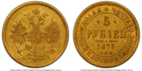 Alexander II gold 5 Roubles 1873 CПБ-HI AU Details (Scratch) PCGS, St. Petersburg mint, KM-YB26, Bit-21. HID09801242017 © 2024 Heritage Auctions | All...