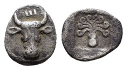 EUBOEA. Eretria. (circa 500-465 BC). Obol. ( 0.57 g. / 9.8 mm ).