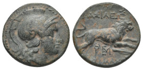 KINGS OF THRACE (Macedonian). Lysimachos (305-281 BC). Ae. ( 4.80 g. / 19.3 mm ).