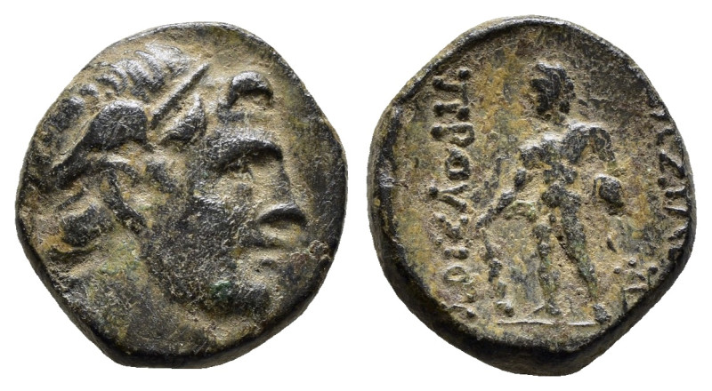 KINGS OF BITHYNIA. Prusias II Kynegos (182-149 BC). Ae. ( 3.52 g. / 16.1 mm ).