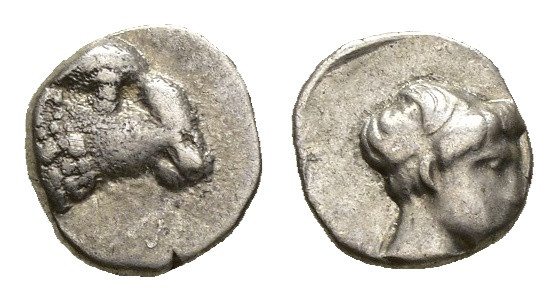 CARIA. Kasolaba. Hemiobol (4th century BC). ( 0.43 g. / 6.9 mm ).