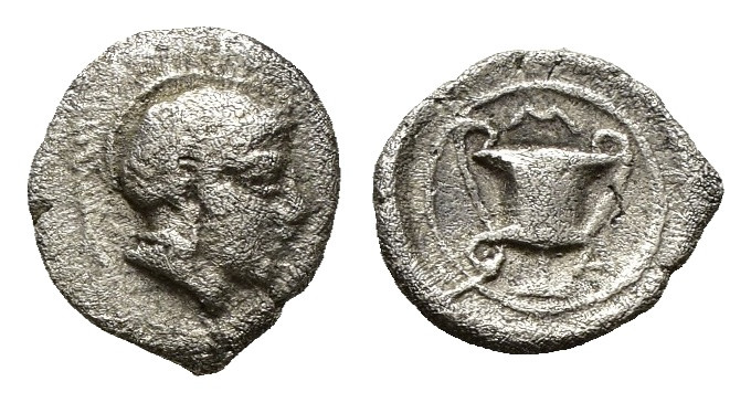 LESBOS. Methymna. Obol (Circa 450/40-406/379 BC). ( 0.44 g. / 8.6 mm ).