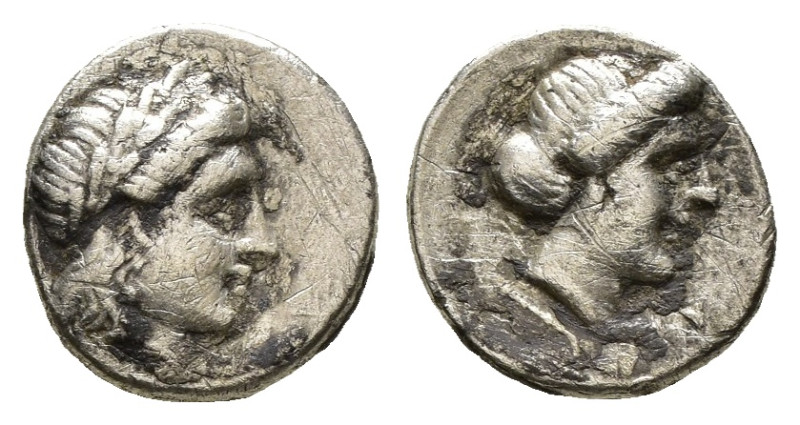 LESBOS. Mytilene. Diobol (Circa 400-350 BC). ( 1.28 g. / 11.3 mm ).