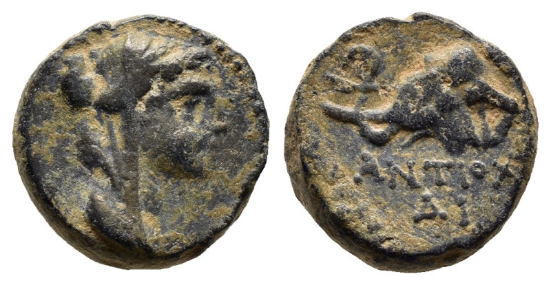 SELEUKID KINGDOM. Antiochos IV Epiphanes (175-164 BC). Ae. ( 4.67 g. / 14.0 mm )...