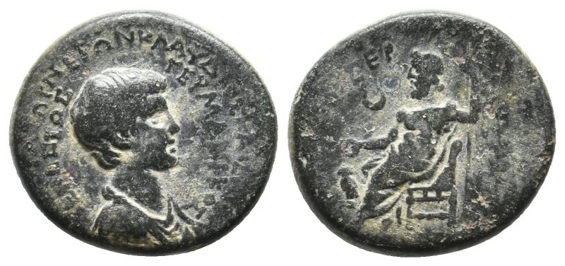 PHRYGIA. Acmoneia. Nero, 54-68. Ae L. Servenius Capito. ( 4.42 g. / 19 mm ).