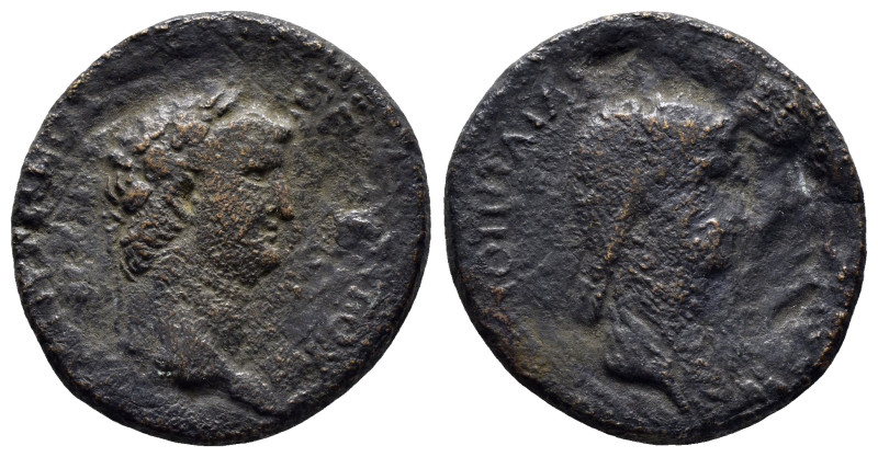 GALATIA. Koinon of Galatia. Nero with Poppaea (54-68). Ae. ( 10.77 g. / 27.3 mm ...