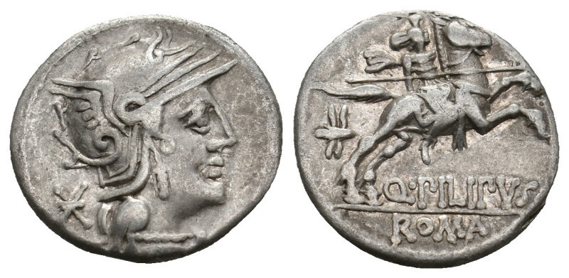 Q. PHILIPPUS. Denarius (129 BC). Rome. ( 3.89 g. / 17.6 mm ).