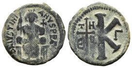 JUSTINIAN I (527-565). Follis. Theoupolis ( 8.48 g. / 25.3 mm ).