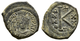 MAURICE TIBERIUS (582-602). Half Follis. Thessalonica. ( 5.33 g. / 21 mm ).