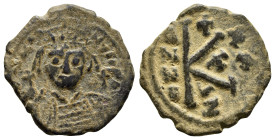 MAURICE TIBERIUS (582-602). Half Follis. Thessalonica. ( 6.99 g. / 23.7 mm ).