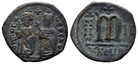 PHOCAS with LEONTIA (602-610). Follis. Theoupolis (Antioch). ( 9.18 g. / 26.6 mm ).