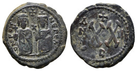 PHOCAS with LEONTIA (602-610). Half Follis. Antioch. ( 5.43 g. / 21.5 mm ).