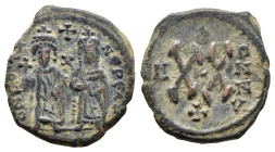 PHOCAS with LEONTIA (602-610). Half Follis. Antioch. ( 5.00 g. / 20.3 mm ).