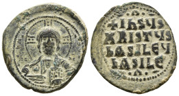 ANONYMOUS FOLLES. Class A3. Attributed to Basil II & Constantine VIII (1020-1028). Constantinople. ( 17.18 g. / 35.3 mm ).