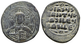 ANONYMOUS FOLLES. Class A3. Attributed to Basil II & Constantine VIII (1020-1028). Constantinople. ( 16.65 g. / 34.2 mm ).