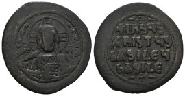 ANONYMOUS FOLLES. Class A3. Attributed to Basil II & Constantine VIII (1020-1028). Constantinople. ( 16.08 g. / 34.1 mm ).