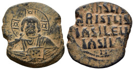 ANONYMOUS FOLLES. Class A3. Attributed to Basil II & Constantine VIII (1020-1028). Constantinople. ( 11.46 g. / 30.7 mm ).