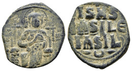 ANONYMOUS FOLLES. Class D. Time of Constantine IX (Circa 1042-1055). Follis. Constantinople. ( 7.39 g. / 26.6 mm ).