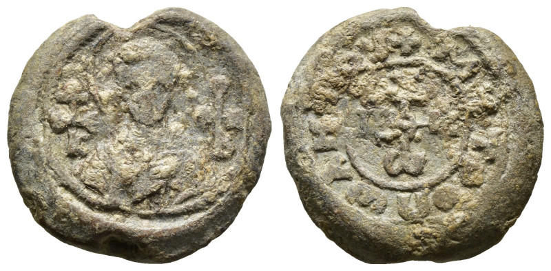 BYZANTINE LEAD SEALS. Uncertain (Circa 11th century). ( 17.80 g. / 26.2 mm ).