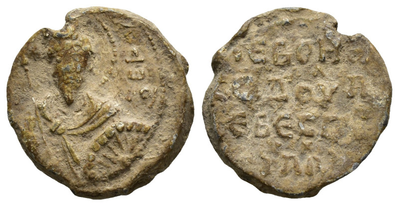 BYZANTINE LEAD SEALS. Uncertain (Circa 11th century). ( 9.05 g. / 23.1 mm ).