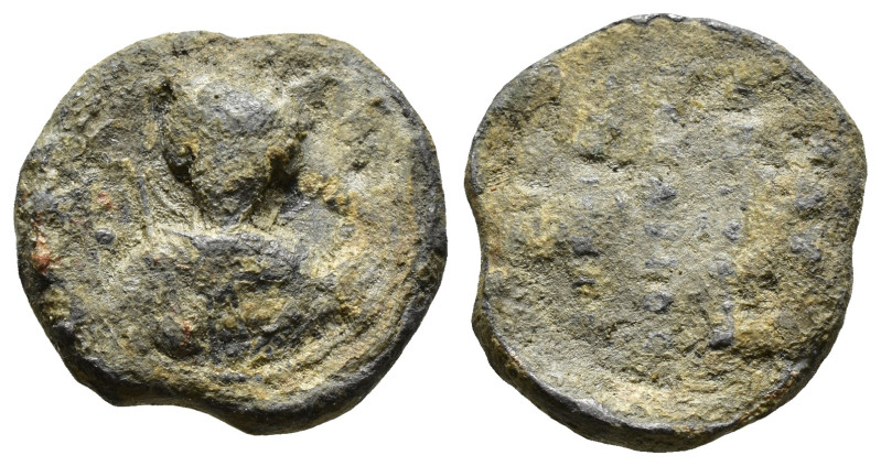 BYZANTINE LEAD SEALS. Uncertain (Circa 11th century). ( 8.88 g. / 22.1 mm ).