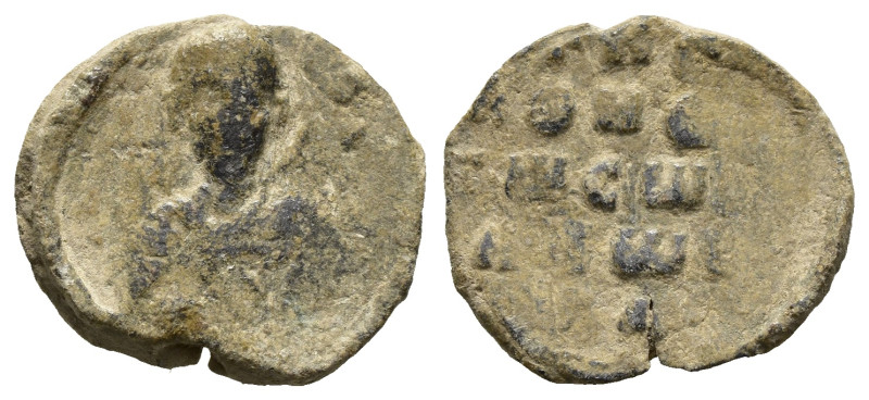 BYZANTINE LEAD SEALS. Uncertain (Circa 11th century). ( 4.97 g. / 19.8 mm ).