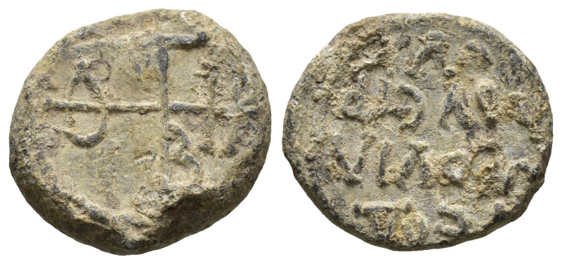 BYZANTINE LEAD SEALS. Uncertain ( 10th-11th ). ( 12.03 g. / 21.2 mm ).