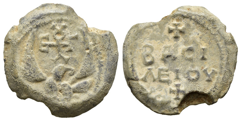 BYZANTINE LEAD SEALS. Uncertain (Circa 8th century). ( 11.60 g. / 25.1 mm ).