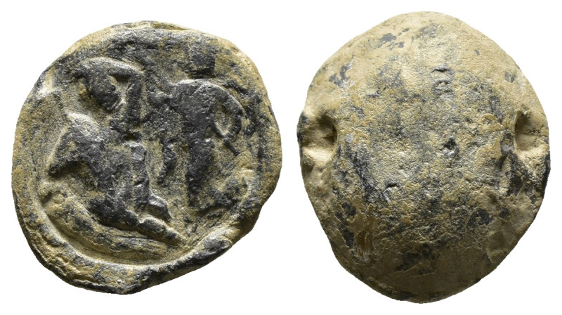 IONIA. Ephesus. PB Tessera (Circa 2nd-3rd centuries). ( 6.61 g. / 17.2 mm ).