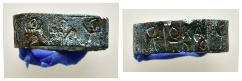 ANCIENT ROMAN BRONZE RING (1TH CENTURY AD). ( 2.57 g ).