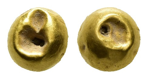 ANCIENT ROMAN GOLD BEAD (1ST- 3RD CENTURY AD). ( 0.33 g. / 7.3 mm ).