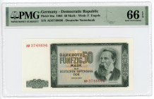 Germany - DDR 50 Mark 1964 PMG 66 EPQ Gem Uncirculated