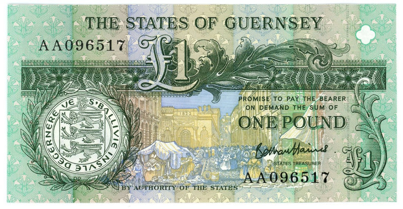 Guernsey 1 pound 1991 - 2016 (ND)

P# 52d, N# 209965; # AA 096517; UNC