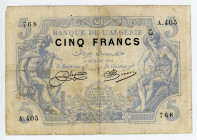 Algeria 5 Francs 1914