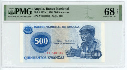 Angola 500 Kwanzas 1976 PMG 68 EPQ Superb Gem Uncirculated