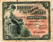 Belgian Congo 5 Francs 1943