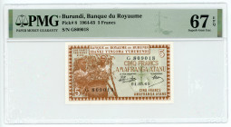 Burundi 5 Francs 1964 - 1965 PMG 67 EPQ Superb Gem Uncirculated