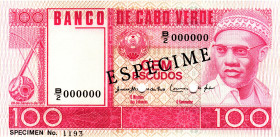 Cabo Verde 100 Escudos 1977 Specimen