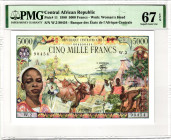 Central African Republic 5000 Francs 1980 PMG 67 EPQ Superb Gem Unc