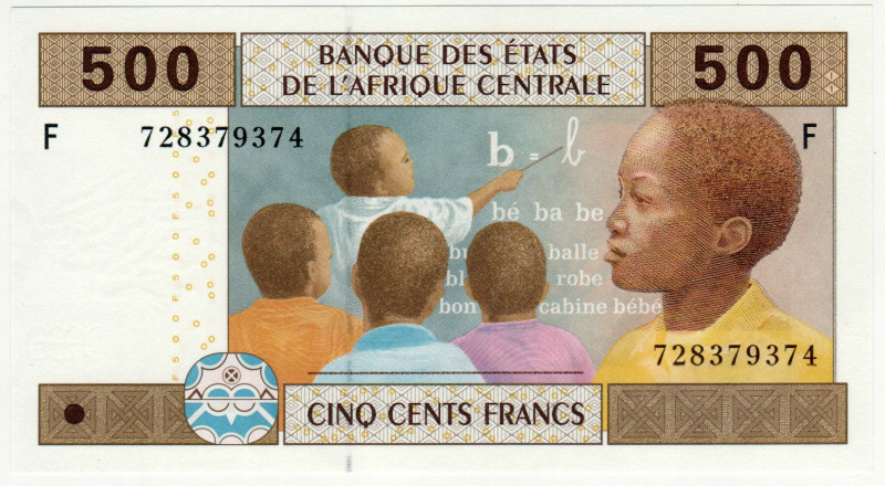 Central African States Equatorial Guinea 500 Francs 2002 F

P# 506F, N# 203484...