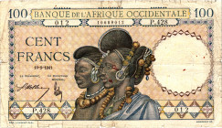 French Equatorial Africa 100 Francs 1941 (ND)