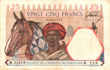 French West Africa 25 Francs 1942