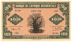 French West Africa 100 Francs 1942