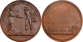 Cast Copy 1779 Anthony Wayne Assault on Stony Point Medal. Original Dies. After Adams-Bentley 5, Betts-565. Copper over Lead. Nearly As Made.
From th...