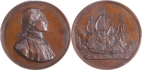 "1779" (1860-1879) Captain John Paul Jones Naval Medal. Paris Mint Restrike from Original Dies. Adams-Bentley 8, Betts-568, Julian NA-1. Copper. Speci...