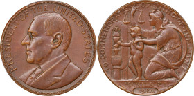 1920 Manila Mint Opening (Wilson Dollar). HK-450. Rarity-4. Copper. AU-58 (PCGS).