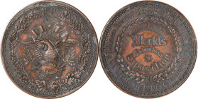 1893 World's Columbian Exposition, Columbian Dental Congress medal, Eglit-454, Rulau-B155, bronze, Mint State, with uniface reverse plaster housed in ...